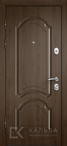 Фото №2 «Стальная дверь медный антик с МДФ темный орех классика №8»