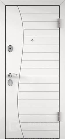 Фото «Входная дверь белая волна и беленый дуб для квартиры №8»